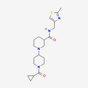 1'-(cyclopropylcarbonyl)-N-[(2-methyl-1,3-thiazol-4-yl)methyl]-1,4'-bipiperidine-3-carboxamide