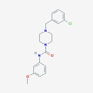 4-[(3-chlorophenyl)methyl]-N-(3-methoxyphenyl)piperazine-1-carboxamide