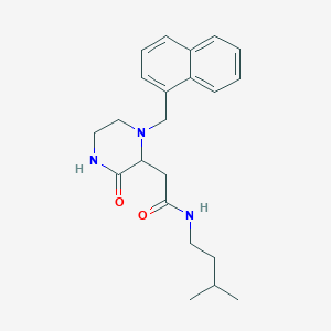 N-(3-methylbutyl)-2-[1-(1-naphthylmethyl)-3-oxo-2-piperazinyl]acetamide