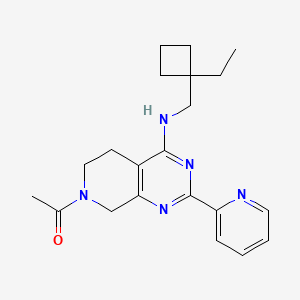 7-acetyl-N-[(1-ethylcyclobutyl)methyl]-2-pyridin-2-yl-5,6,7,8-tetrahydropyrido[3,4-d]pyrimidin-4-amine