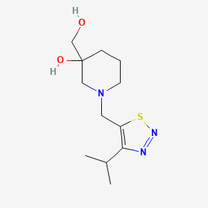 3-(hydroxymethyl)-1-[(4-isopropyl-1,2,3-thiadiazol-5-yl)methyl]-3-piperidinol