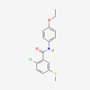 molecular formula C16H16ClNO2S B5383493 2-chloro-N-(4-ethoxyphenyl)-5-(methylthio)benzamide CAS No. 311322-38-0