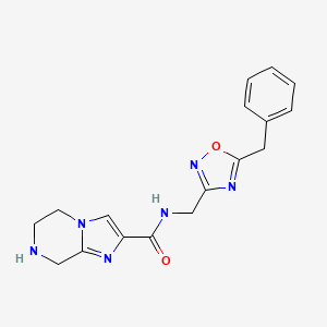 N-[(5-benzyl-1,2,4-oxadiazol-3-yl)methyl]-5,6,7,8-tetrahydroimidazo[1,2-a]pyrazine-2-carboxamide