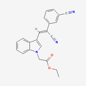 ethyl 2-[3-[(Z)-2-cyano-2-(3-cyanophenyl)ethenyl]indol-1-yl]acetate