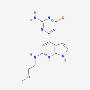 4-(2-amino-6-methoxypyrimidin-4-yl)-N-(2-methoxyethyl)-1H-pyrrolo[2,3-b]pyridin-6-amine