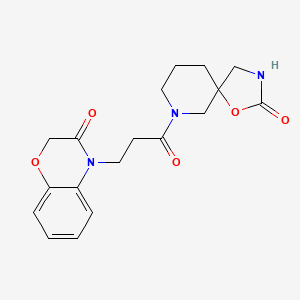 4-[3-oxo-3-(2-oxo-1-oxa-3,7-diazaspiro[4.5]dec-7-yl)propyl]-2H-1,4-benzoxazin-3(4H)-one