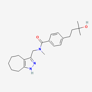 N-(1,4,5,6,7,8-hexahydrocyclohepta[c]pyrazol-3-ylmethyl)-4-(3-hydroxy-3-methylbutyl)-N-methylbenzamide