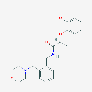 2-(2-methoxyphenoxy)-N-[2-(4-morpholinylmethyl)benzyl]propanamide