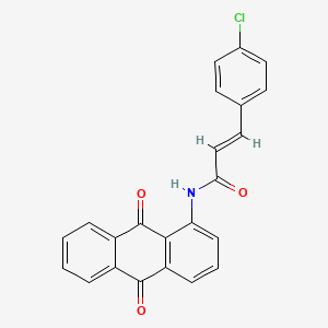 3-(4-chlorophenyl)-N-(9,10-dioxo-9,10-dihydro-1-anthracenyl)acrylamide