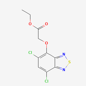 molecular formula C10H8Cl2N2O3S B5383710 ethyl [(5,7-dichloro-2,1,3-benzothiadiazol-4-yl)oxy]acetate 