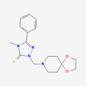 2-(1,4-dioxa-8-azaspiro[4.5]dec-8-ylmethyl)-4-methyl-5-phenyl-2,4-dihydro-3H-1,2,4-triazole-3-thione