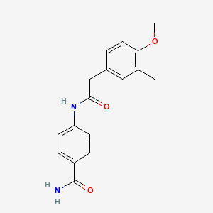 4-{[(4-methoxy-3-methylphenyl)acetyl]amino}benzamide