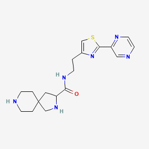 N-{2-[2-(2-pyrazinyl)-1,3-thiazol-4-yl]ethyl}-2,8-diazaspiro[4.5]decane-3-carboxamide dihydrochloride