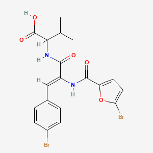 2-[(2Z)-2-[(5-Bromofuran-2-YL)formamido]-3-(4-bromophenyl)prop-2-enamido]-3-methylbutanoic acid