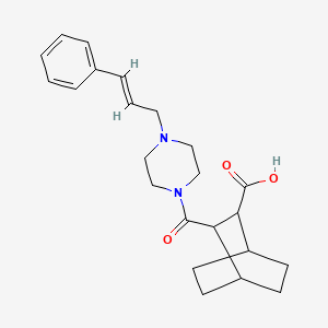 3-({4-[(2E)-3-phenylprop-2-en-1-yl]piperazin-1-yl}carbonyl)bicyclo[2.2.2]octane-2-carboxylic acid