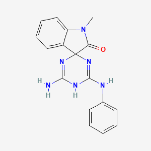 4'-amino-1-methyl-6'-(phenylamino)-5'H-spiro[indole-3,2'-[1,3,5]triazin]-2(1H)-one