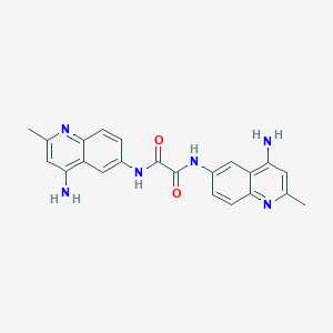 molecular formula C22H20N6O2 B538422 N,N'-双(4-氨基-2-甲基-6-喹啉基)草酰胺 