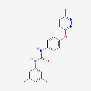 molecular formula C20H20N4O2 B5384257 N-(3,5-dimethylphenyl)-N'-{4-[(6-methyl-3-pyridazinyl)oxy]phenyl}urea 