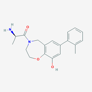 molecular formula C19H22N2O3 B5384266 4-D-alanyl-7-(2-methylphenyl)-2,3,4,5-tetrahydro-1,4-benzoxazepin-9-ol hydrochloride 