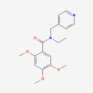 molecular formula C18H22N2O4 B5384269 N-ethyl-2,4,5-trimethoxy-N-(pyridin-4-ylmethyl)benzamide 