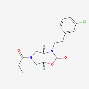 (3aS,6aR)-3-[2-(3-chlorophenyl)ethyl]-5-(2-methylpropanoyl)-3a,4,6,6a-tetrahydropyrrolo[3,4-d][1,3]oxazol-2-one