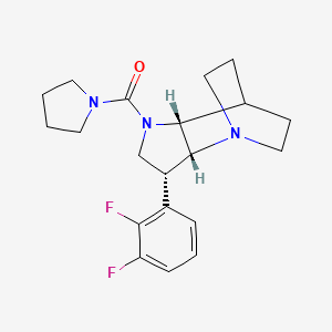 [(2R,3R,6R)-3-(2,3-difluorophenyl)-1,5-diazatricyclo[5.2.2.02,6]undecan-5-yl]-pyrrolidin-1-ylmethanone