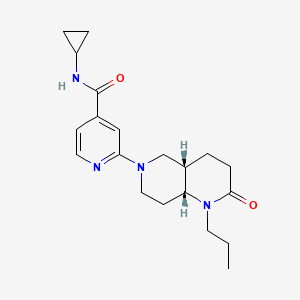 molecular formula C20H28N4O2 B5384297 N-cyclopropyl-2-[(4aS*,8aR*)-2-oxo-1-propyloctahydro-1,6-naphthyridin-6(2H)-yl]isonicotinamide 