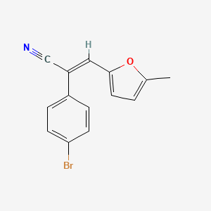 (2E)-2-(4-bromophenyl)-3-(5-methylfuran-2-yl)prop-2-enenitrile