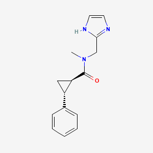 (1R*,2R*)-N-(1H-imidazol-2-ylmethyl)-N-methyl-2-phenylcyclopropanecarboxamide