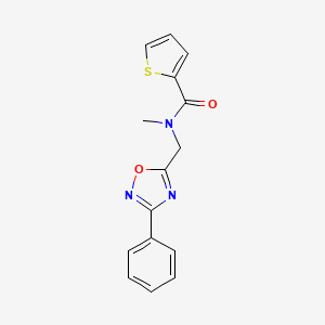 N-methyl-N-[(3-phenyl-1,2,4-oxadiazol-5-yl)methyl]thiophene-2-carboxamide