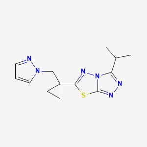 3-isopropyl-6-[1-(1H-pyrazol-1-ylmethyl)cyclopropyl][1,2,4]triazolo[3,4-b][1,3,4]thiadiazole