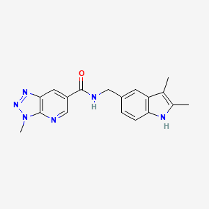 molecular formula C18H18N6O B5384345 N-[(2,3-dimethyl-1H-indol-5-yl)methyl]-3-methyl-3H-[1,2,3]triazolo[4,5-b]pyridine-6-carboxamide 