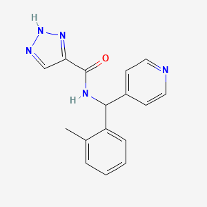 N-[(2-methylphenyl)(4-pyridinyl)methyl]-1H-1,2,3-triazole-5-carboxamide