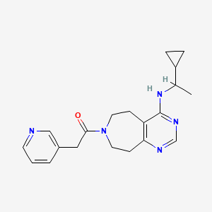 N-(1-cyclopropylethyl)-7-(pyridin-3-ylacetyl)-6,7,8,9-tetrahydro-5H-pyrimido[4,5-d]azepin-4-amine