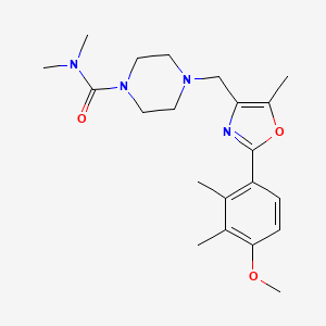 4-{[2-(4-methoxy-2,3-dimethylphenyl)-5-methyl-1,3-oxazol-4-yl]methyl}-N,N-dimethylpiperazine-1-carboxamide