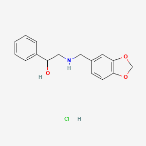 2-(1,3-Benzodioxol-5-ylmethylamino)-1-phenylethanol;hydrochloride