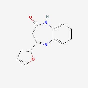 molecular formula C13H10N2O2 B5384432 4-(2-furyl)-1,3-dihydro-2H-1,5-benzodiazepin-2-one 