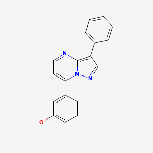 molecular formula C19H15N3O B5384435 7-(3-methoxyphenyl)-3-phenylpyrazolo[1,5-a]pyrimidine 