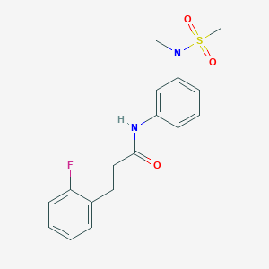 3-(2-fluorophenyl)-N-{3-[methyl(methylsulfonyl)amino]phenyl}propanamide