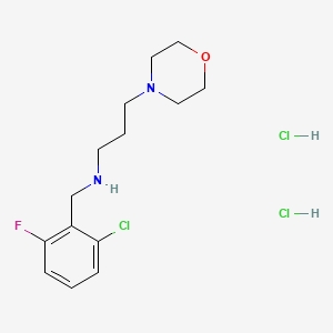 N-[(2-chloro-6-fluorophenyl)methyl]-3-morpholin-4-ylpropan-1-amine;dihydrochloride