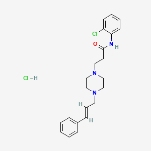 N-(2-chlorophenyl)-3-[4-(3-phenyl-2-propen-1-yl)-1-piperazinyl]propanamide hydrochloride