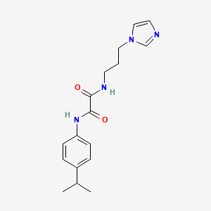 molecular formula C17H22N4O2 B5384452 N-[3-(1H-imidazol-1-yl)propyl]-N'-[4-(propan-2-yl)phenyl]ethanediamide 