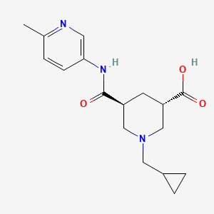 (3S*,5S*)-1-(cyclopropylmethyl)-5-{[(6-methyl-3-pyridinyl)amino]carbonyl}-3-piperidinecarboxylic acid