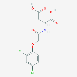 molecular formula C12H11Cl2NO6 B5384485 2-[2-(2,4-Dichlorophenoxy)acetylamino]butanedioic acid 