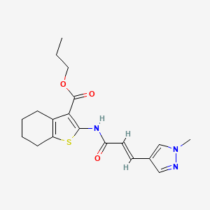 PROPYL 2-{[(E)-3-(1-METHYL-1H-PYRAZOL-4-YL)-2-PROPENOYL]AMINO}-4,5,6,7-TETRAHYDRO-1-BENZOTHIOPHENE-3-CARBOXYLATE