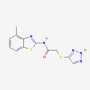 N-(4-methyl-1,3-benzothiazol-2-yl)-2-(1H-1,2,3-triazol-5-ylthio)acetamide