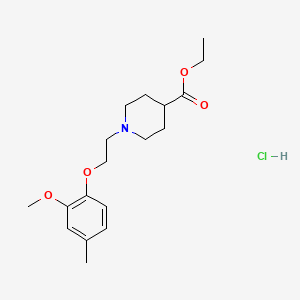 Ethyl 1-[2-(2-methoxy-4-methylphenoxy)ethyl]piperidine-4-carboxylate;hydrochloride