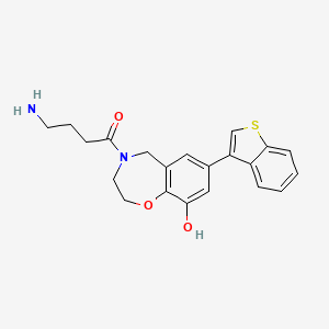 molecular formula C21H22N2O3S B5384533 4-(4-aminobutanoyl)-7-(1-benzothien-3-yl)-2,3,4,5-tetrahydro-1,4-benzoxazepin-9-ol hydrochloride 