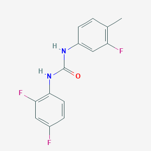 molecular formula C14H11F3N2O B5384549 1-(2,4-Difluorophenyl)-3-(3-fluoro-4-methylphenyl)urea 