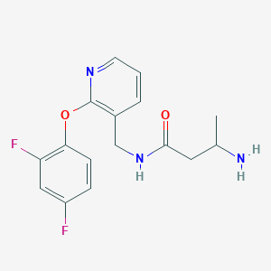 3-amino-N-{[2-(2,4-difluorophenoxy)pyridin-3-yl]methyl}butanamide